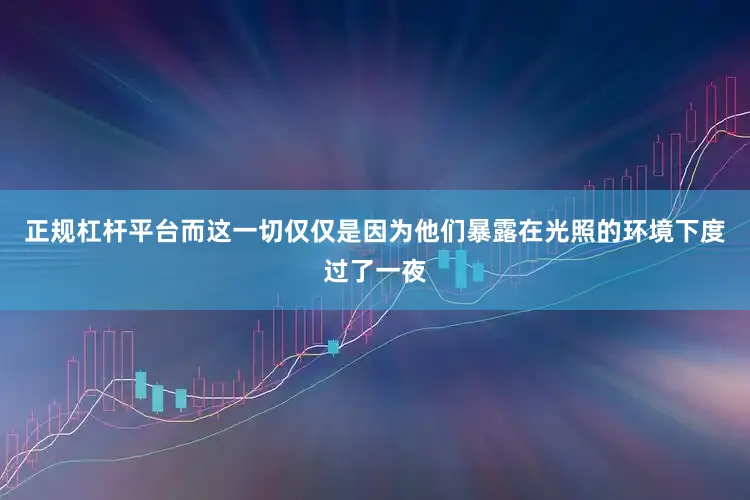 正规杠杆平台而这一切仅仅是因为他们暴露在光照的环境下度过了一夜